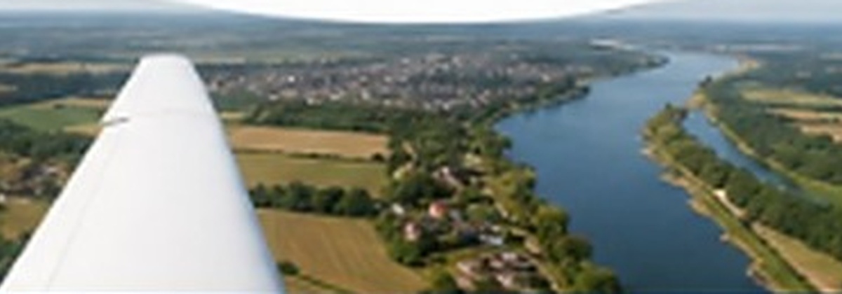 Luchtzicht vanuit een vliegtuig